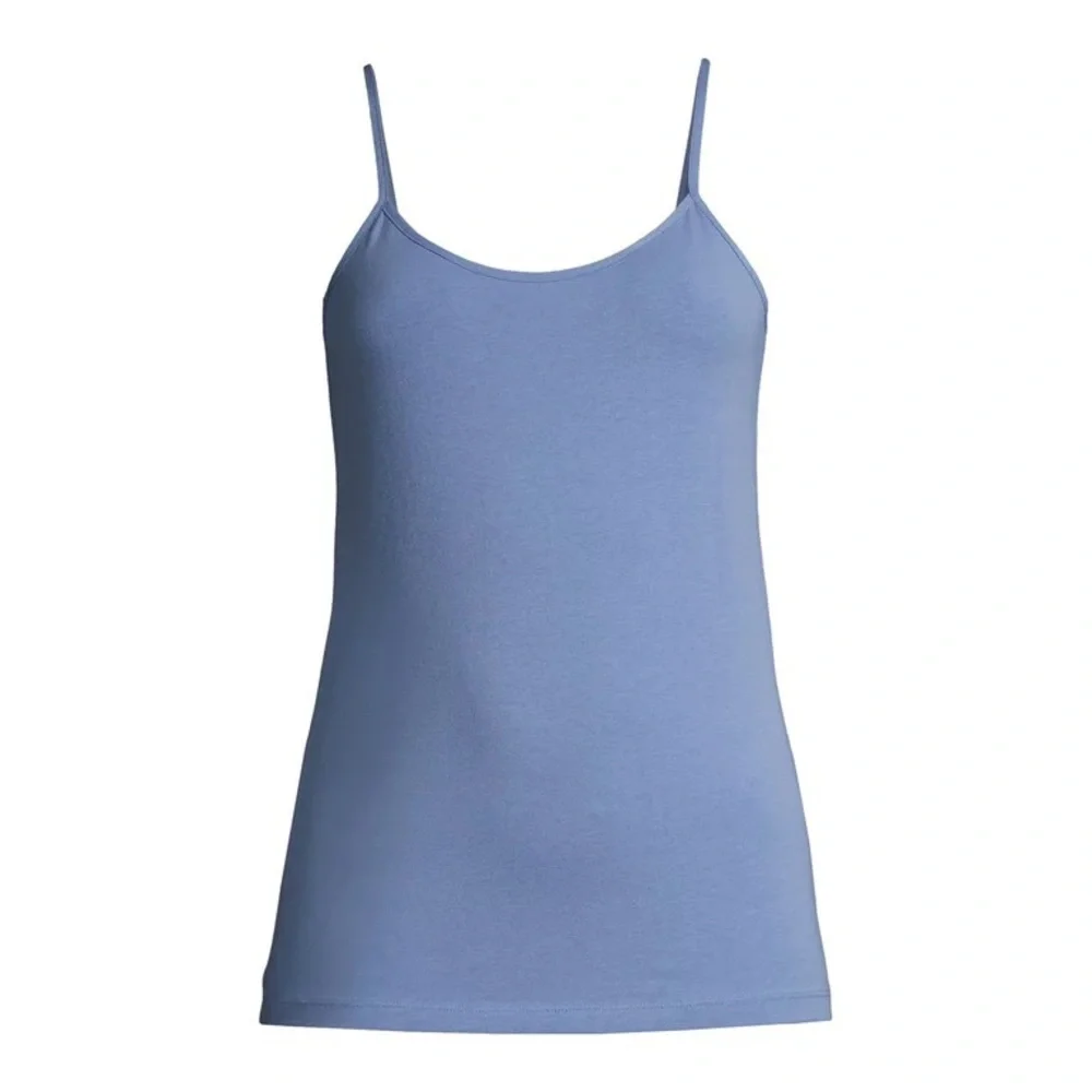 New Woman’s Sky Blue Time and Tru Minimalist Athletic Plain Cami Tank Top - Picture 2 of 9